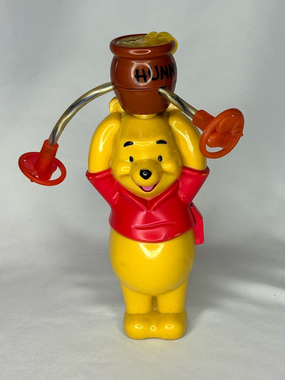 Vintage Y2K Winnie the Pooh Flying Bumble Bee Toy With 'Hunny' Pot